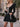 Black A-Line Mini Dress with Pleat Details Secondary image