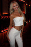 Straight-Leg Strapless Cropped Top & Pants Set