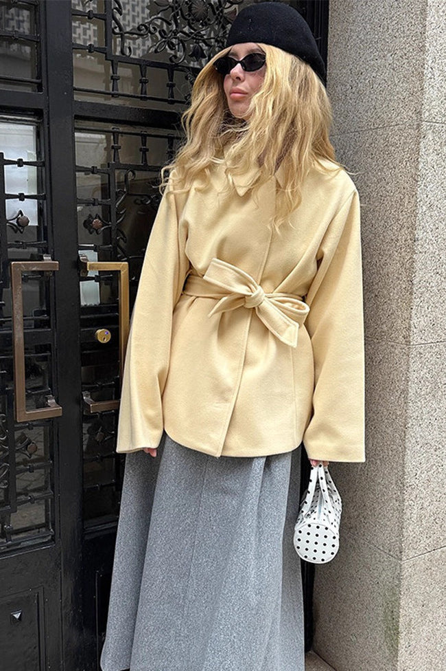 Tie-Waist Wool Coat Main image