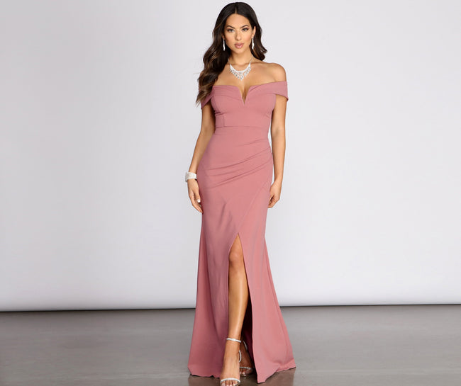 Everylynn Formal Wrap Mermaid Dress - Lady Occasions Main image