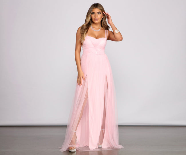 Vanessa Sweetheart A-Line Tulle Dress - Lady Occasions Main image