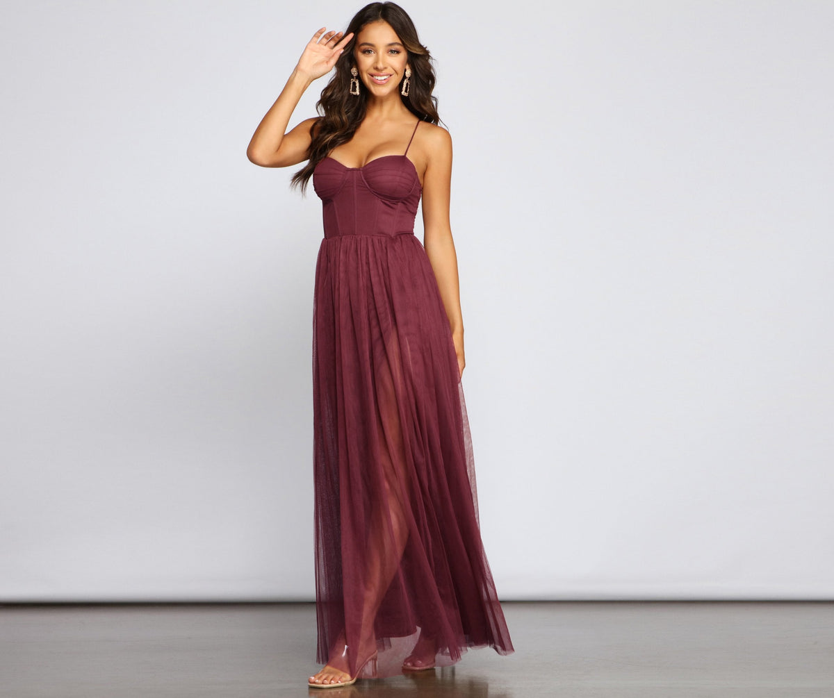 Estelle Formal High Slit A-Line Dress - Lady Occasions