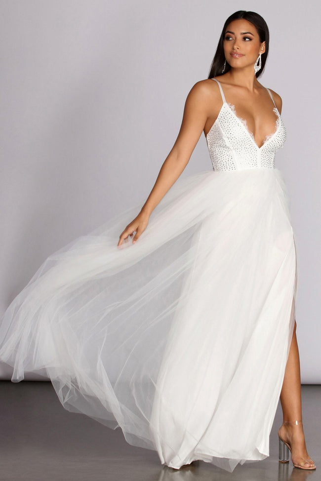 Graciela Heat Stone Tulle Gown - Lady Occasions Main image