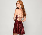 Sequined Sleeveless Dress with a Square Neck