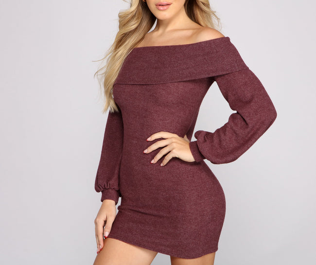 Major Crush Cozy Mini Dress - Lady Occasions Main image