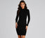 Falling For Chic Mock Neck Dress - Lady Occasions