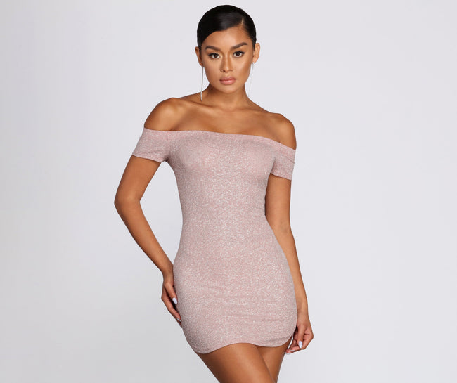 Round And Round Glitter Dress - Lady Occasions Main image