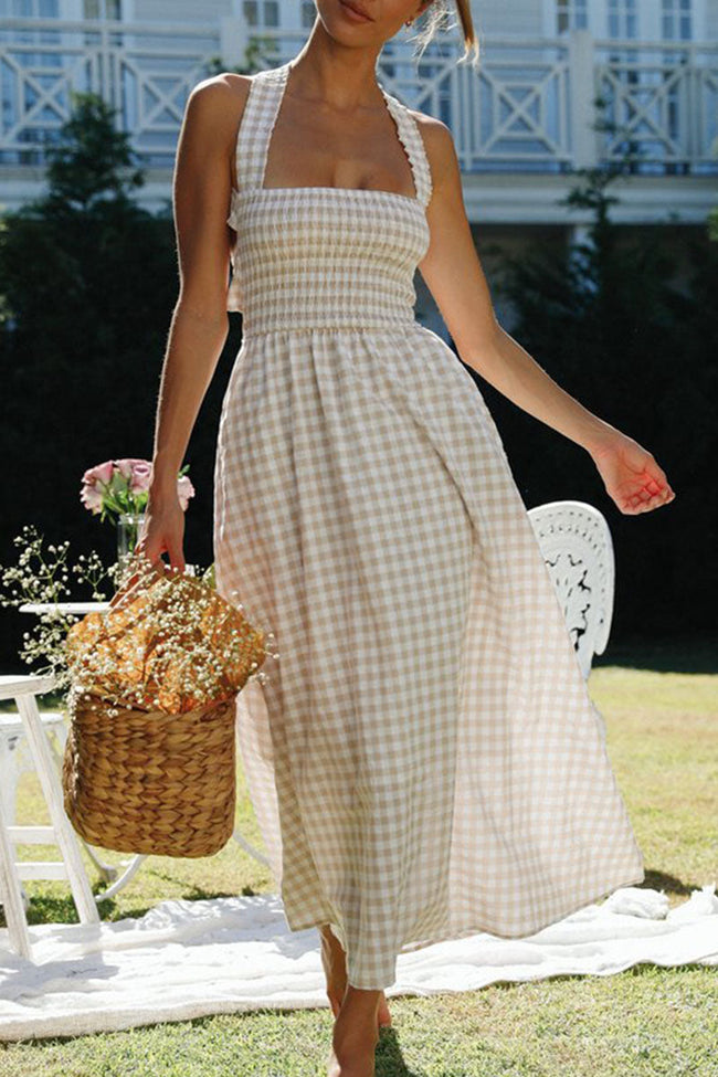 A-Line Open-Back Dress with an Off-Shoulder Neck Main image