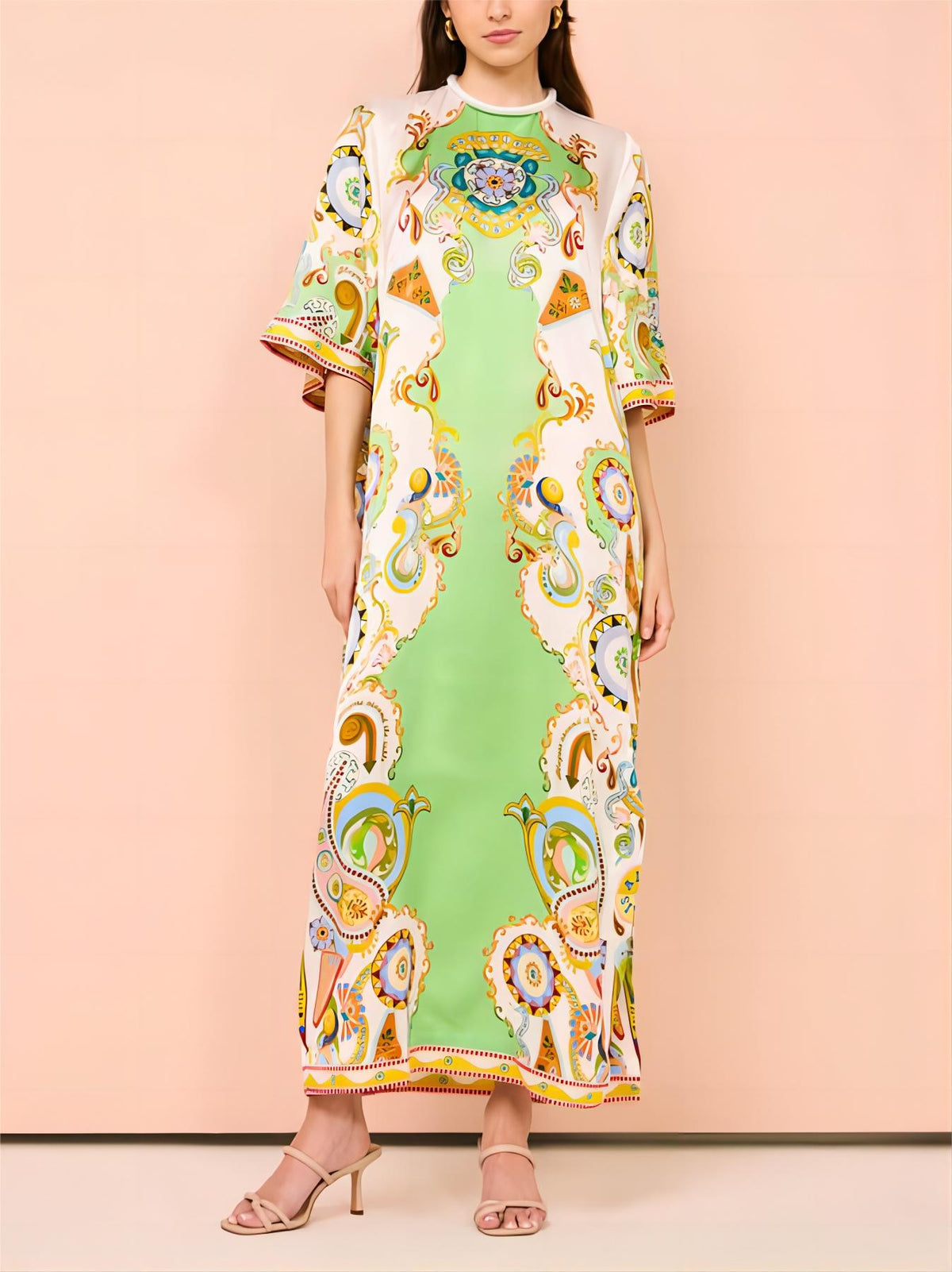 Floral Relaxed-Fit Midi Dress