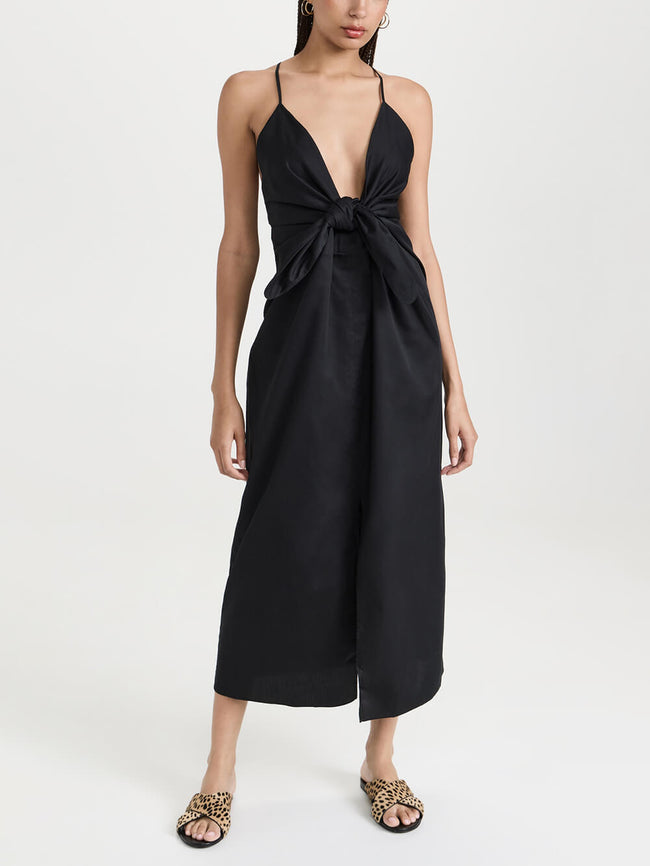 Strappy Midi Dress with a V-Neck Main image