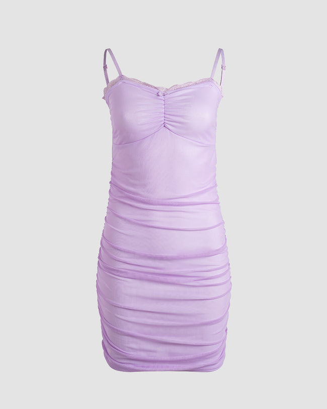 Mesh Dress with Ruched Details Main image