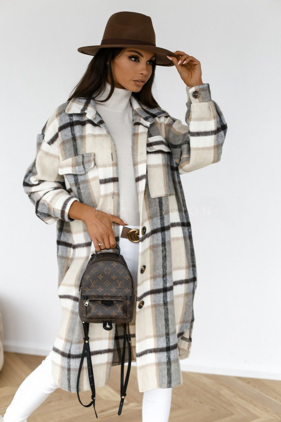 Plaid Button Down Shirt Coat coats