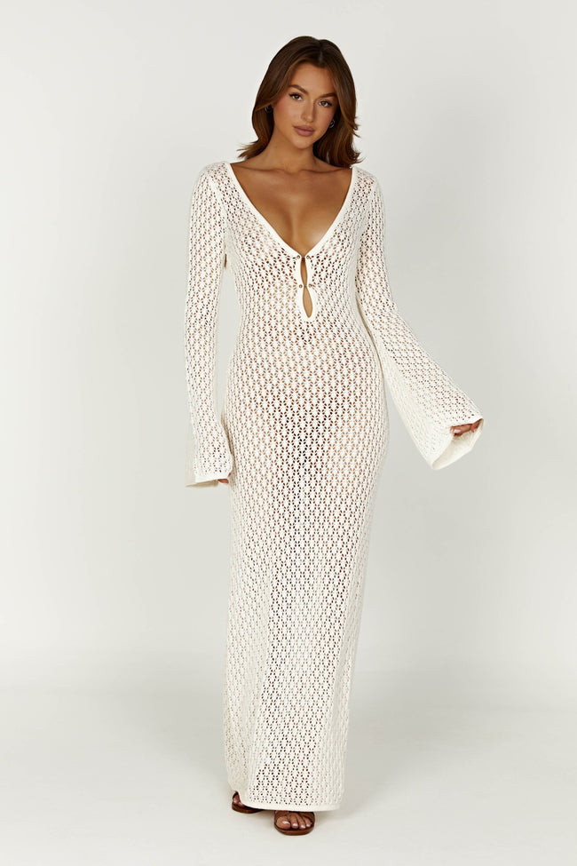 Bodycon Bell-Sleeve Maxi Dress Main image