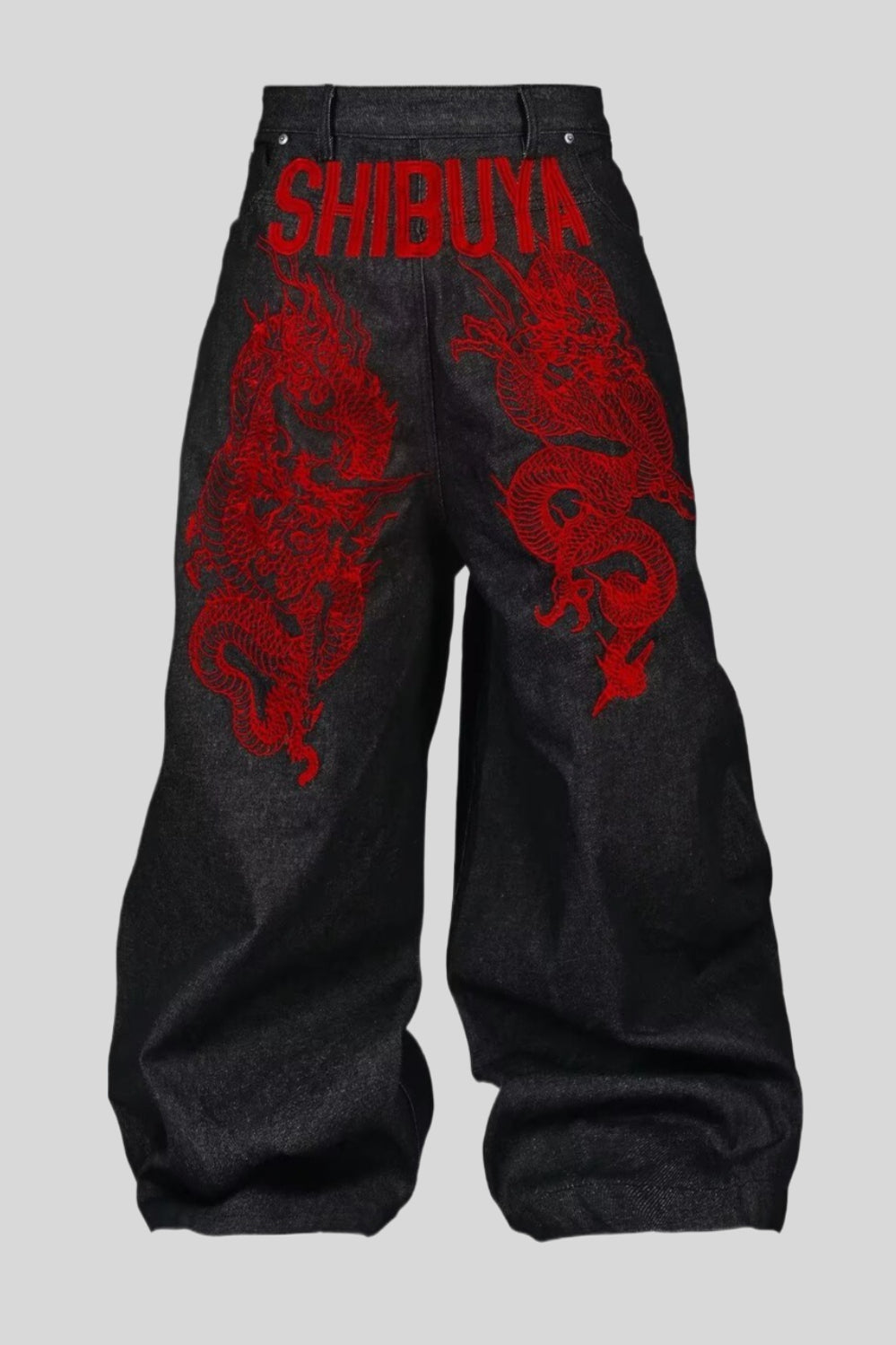 Washed Wide-Leg Jeans in a Baggy Cut