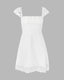 Sweetheart-Neck Short-Sleeve Mini Dress with Lace Details