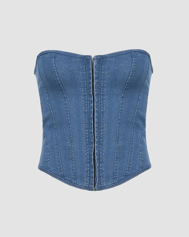Denim Corset Top Main image