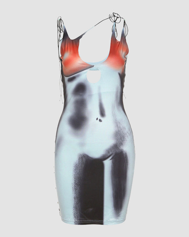 Bodycon Strappy Dress with Cutout Details Main image