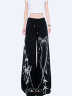 Vintage Gothic Elevated Waist Cleansed Baggy Pant Black / S