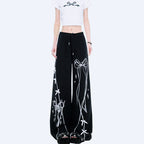 Vintage Gothic Elevated Waist Cleansed Baggy Pant