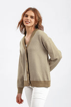 Long Sleeve Loose Knit Cardigan Sweater