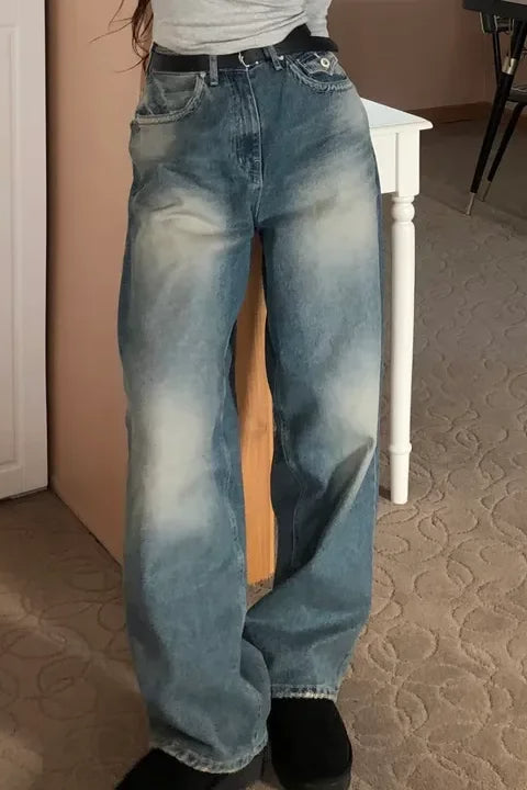 Retro High-Rise Wide-Leg Jeans Main image