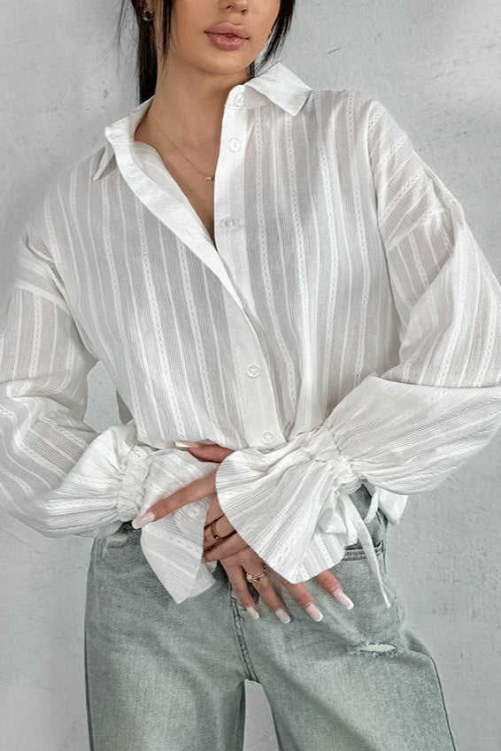 Jacquard Bell-Sleeve Blouse Main image