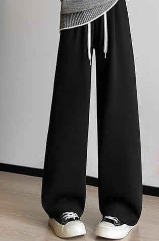 High-Rise Knit Draped Pants Main image
