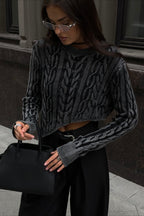 Knit Fitted Cropped Sweater