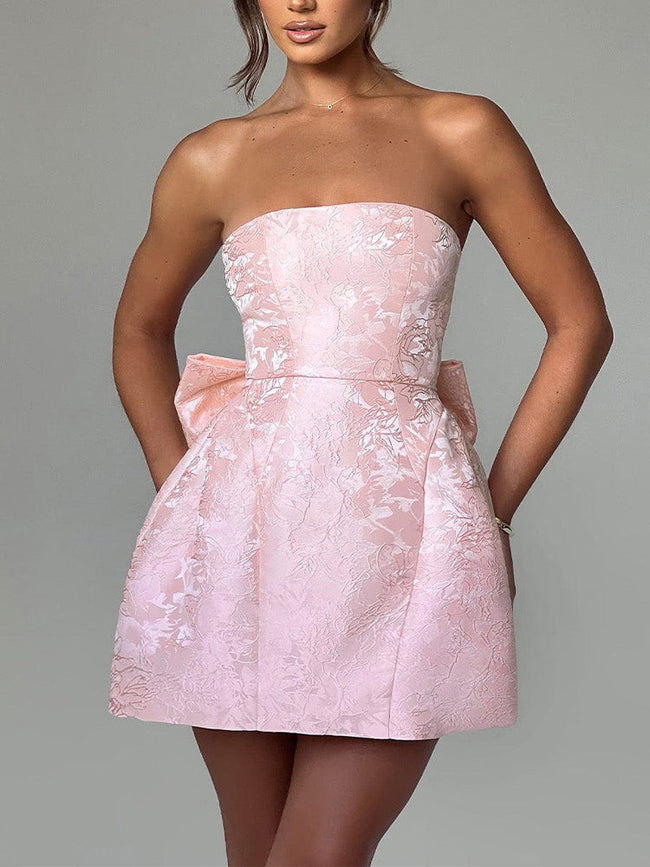 Jacquard Knotted Mini Dress Main image