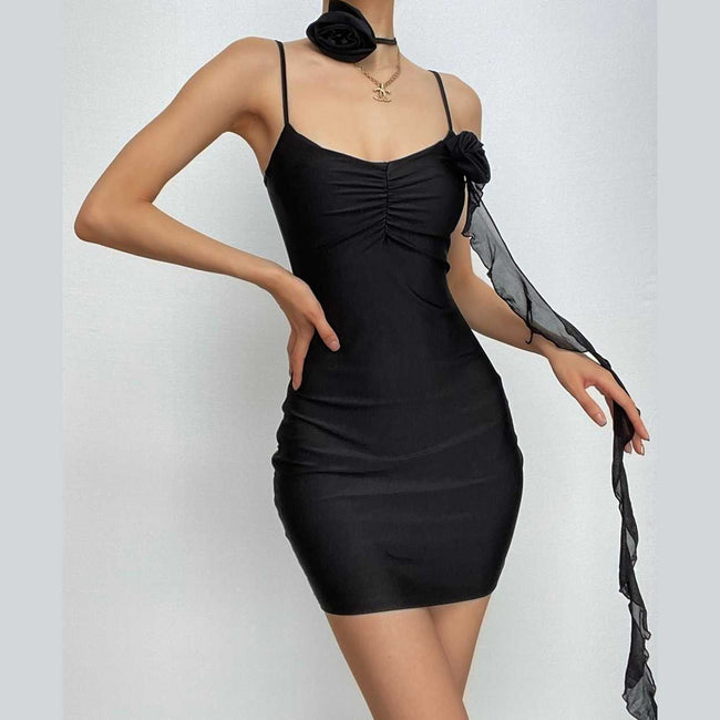 V-Neck Strappy Open-Back Mini Dress Main image