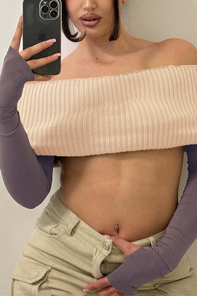 Off-Shoulder Long-Sleeve Top Main image