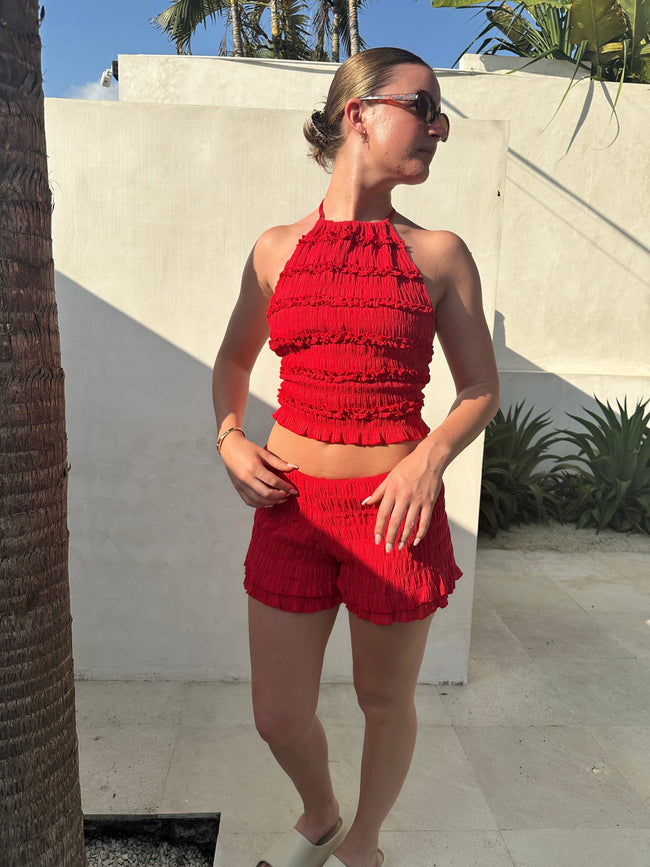 Layered Co-Ord Set with Pleat Details Main image