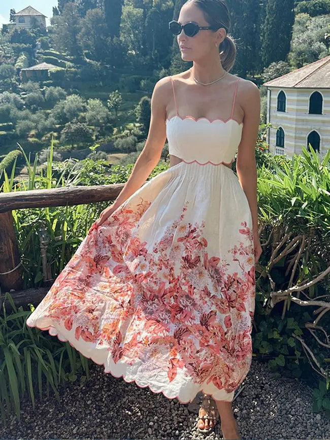 Floral Dress with a Halter Neck Main image