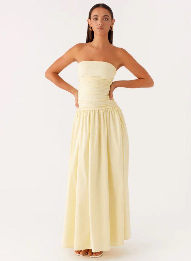 Flared Ruched Dress with Zip Details Main image