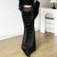 Soft Trumpet Lace Patchwork Skirt Black / S