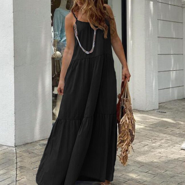 Spaghetti-Strap Boho Maxi Dress Main image