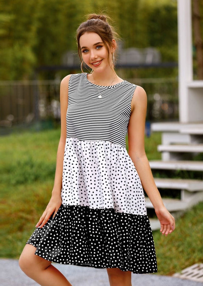 Printed Tiered Dress Main image