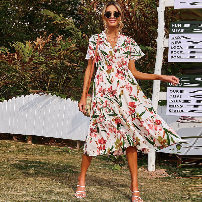 Floral Ruffled Dress Main image