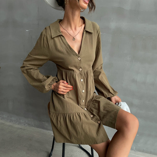 Collared Tiered Dress Main image