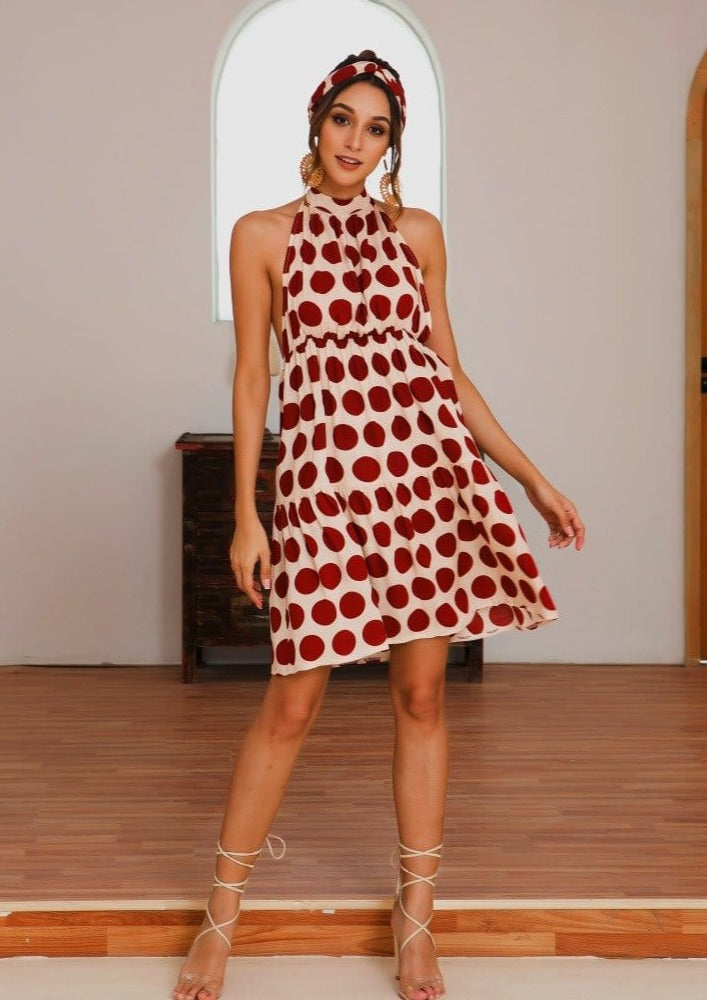 Halterneck Dress with an Open Back