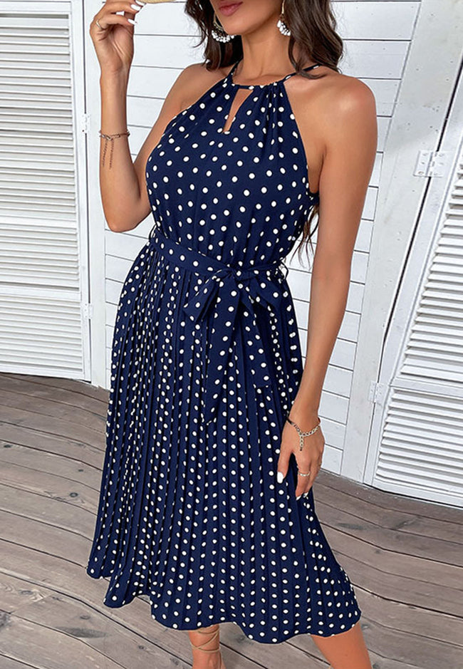 Polka-Dot Keyhole Dress Main image