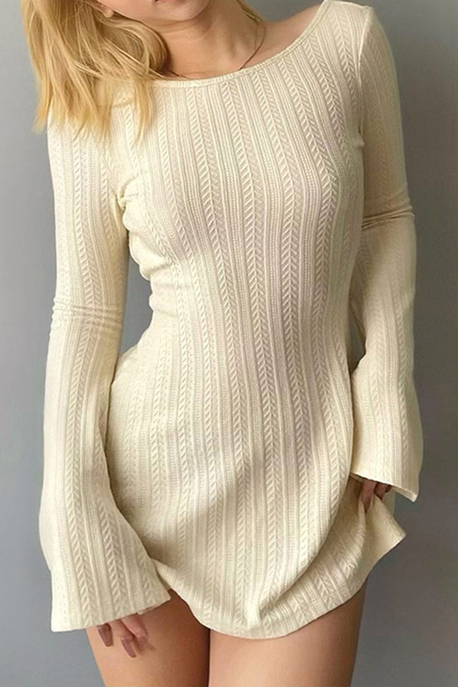 Cable-Knit Dress with an Open Back Main image