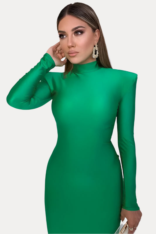 Crewneck Fitted Long-Sleeve Dress Main image