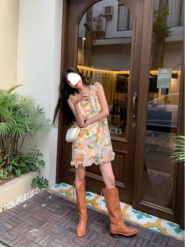 Sleeveless Floral Tank Dress Main image