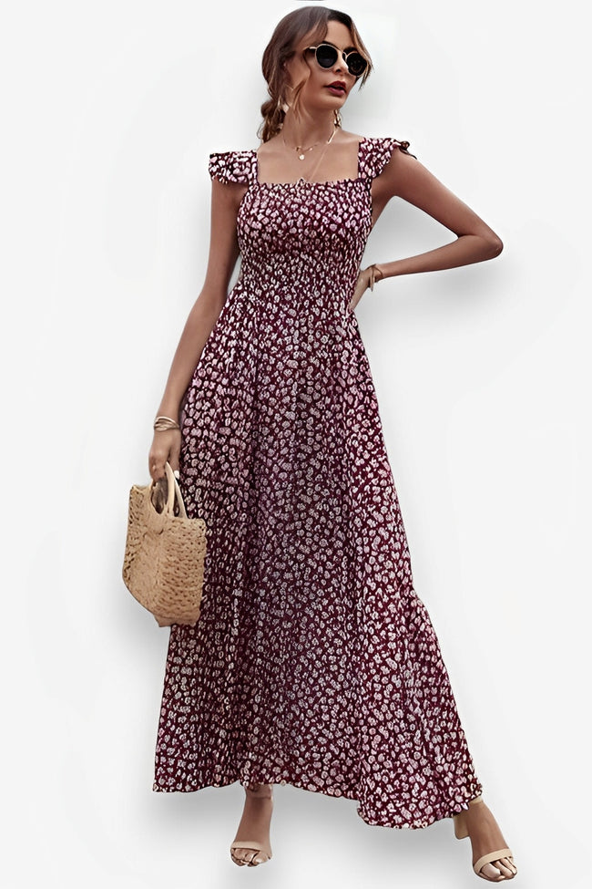 Floral Dress with a Square Neck Main image