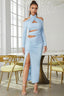 Fitted Slit-Detail Retro Dress
