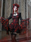 Dark Crimson Ebony Rose Lace Blouse red / S