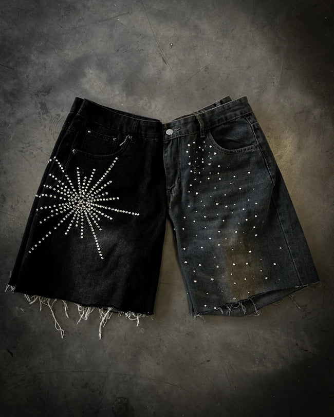 Sparkling Sequined Denim Short black1 / S Main image