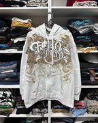 Dark Antique Large Design Hoodie White3 / M