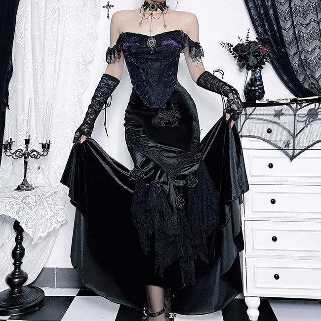 Soft Fishtail Antique Skirt Black / S Main image
